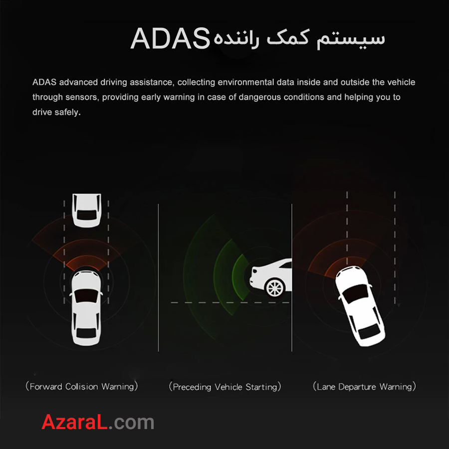 سیستم ADAS مانیتور رو داشبوردی دوربین دار خودرو سیمکارتی