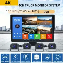 دوربین کامیون 4K دید در شب مانیتور دار با قابلیت پخش موزیک و فیلم و اتصال به موبایل